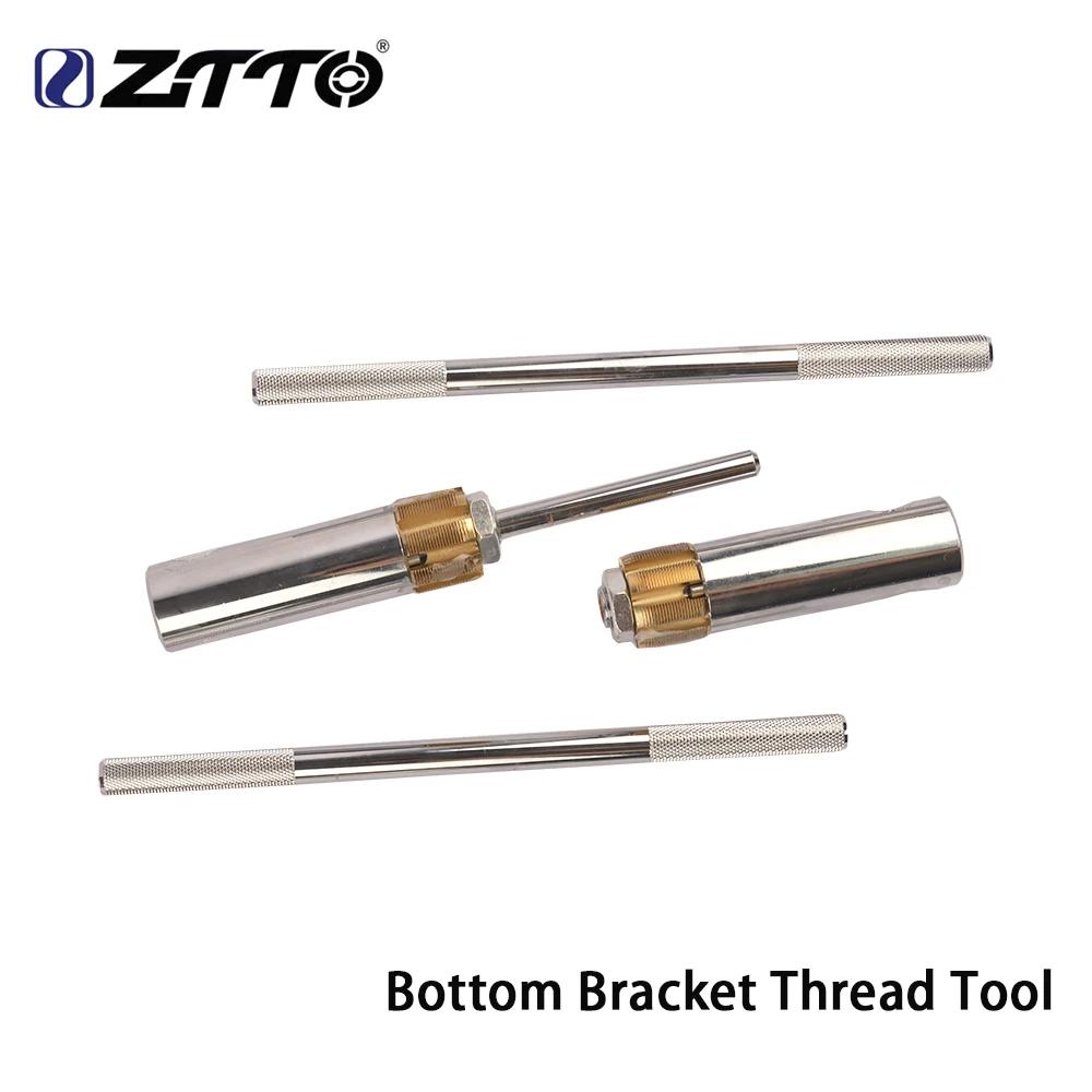 ZTTO Adjustable Ratchet Tap Holder Wrench Set BC1.37 x 24 Bike Bottom Bracket Tapping Tools For Bike Repairing Workshop Tool