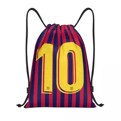 Custom Number 10 Soccer Legend Drawstring Backpack Sports Gym Bag for Men Women Maradonas Shopping Sackpack