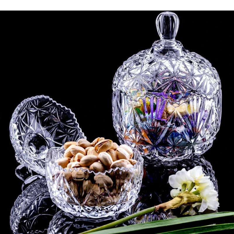 Embossed Embossed Pattern Glass Cookie Candy Jar with Lid Nut Dried Fruit Storage Jars Home Kitchen Food Containers Items - Aliexpress Deal