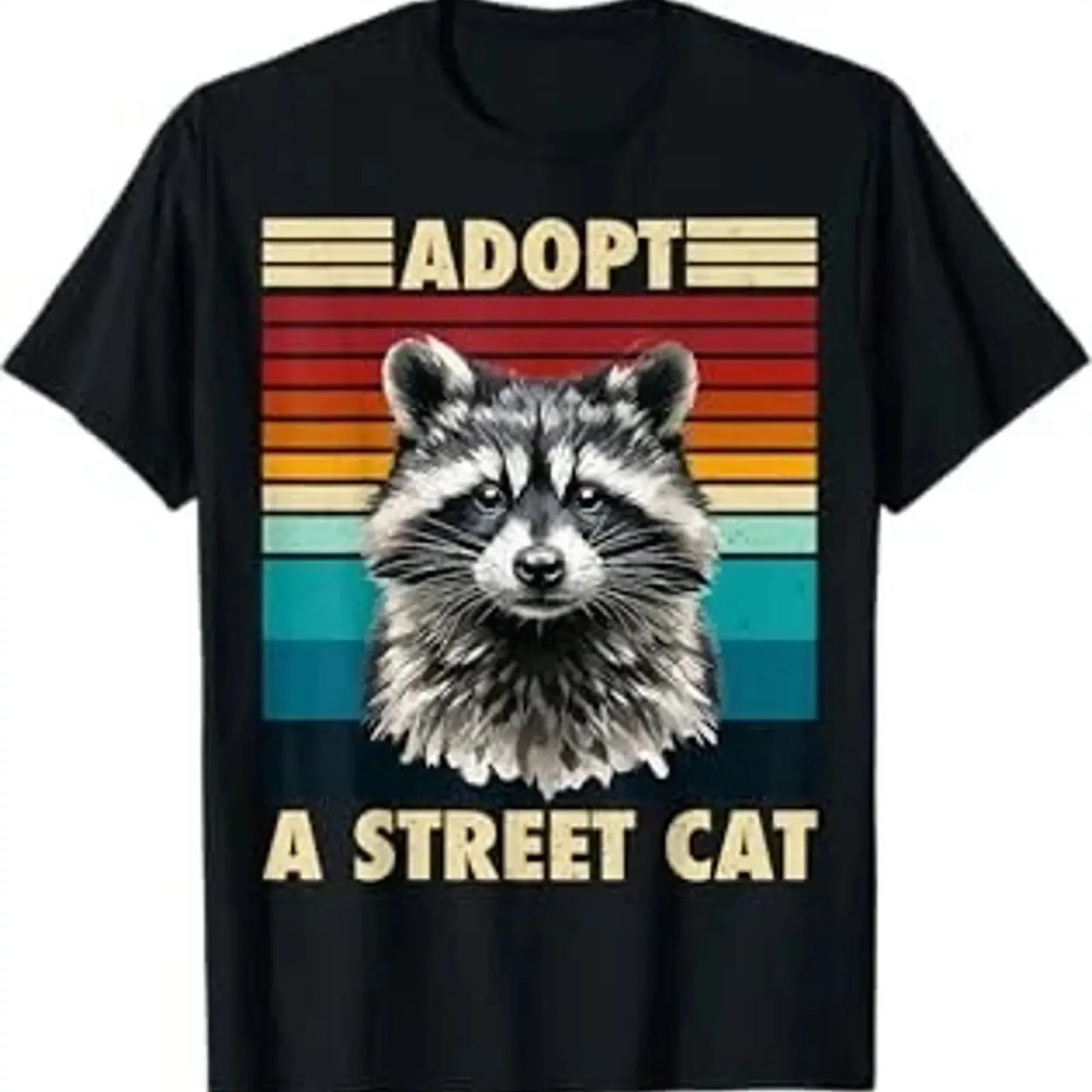 Raccoon Vintage Retro Racoon s For Kid Funny T Shirt vintage Washed Stretched designer clothes Breathable streetwear fashion