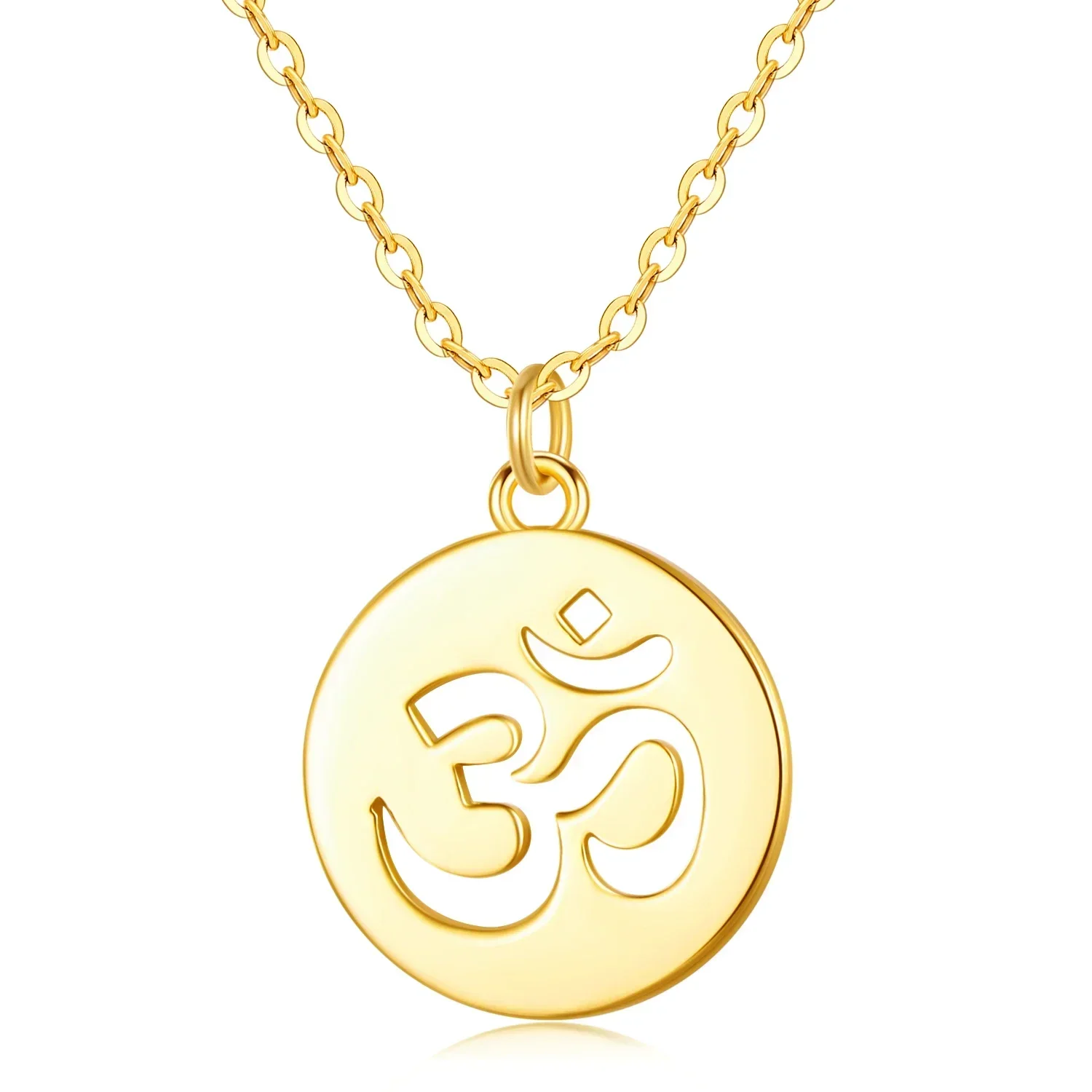 

TONGZHE минималистичный Ом из стерлингового серебра 925 пробы с подвеской в форме сердца OM ожерелье Aum ожерелье для медитации ожерелье для йоги ювелирные изделия