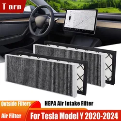 For Tesla Model Y 2024 -2020 Cabin Air Filter HEPA Air Intake Filter Replacement with Activated Carbon forModel Y Accessories