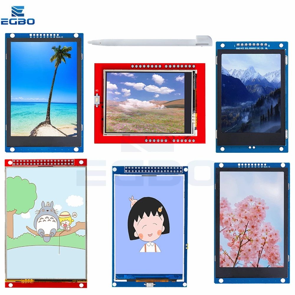 TFT 풀 컬러 스크린 LCD 모듈, 아두이노용 SPI, TFT 디스플레이, ILI9341 드라이버 인터페이스, 1.44 인치, 1.69 인치, 1.8 인치, 2.4 인치, 2.8 인치, 3.5 인치