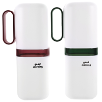 2 Pcs Toothbrush Holders for Travel Cup Portable Wash Cover Bathroom Accessories Toothpaste Container