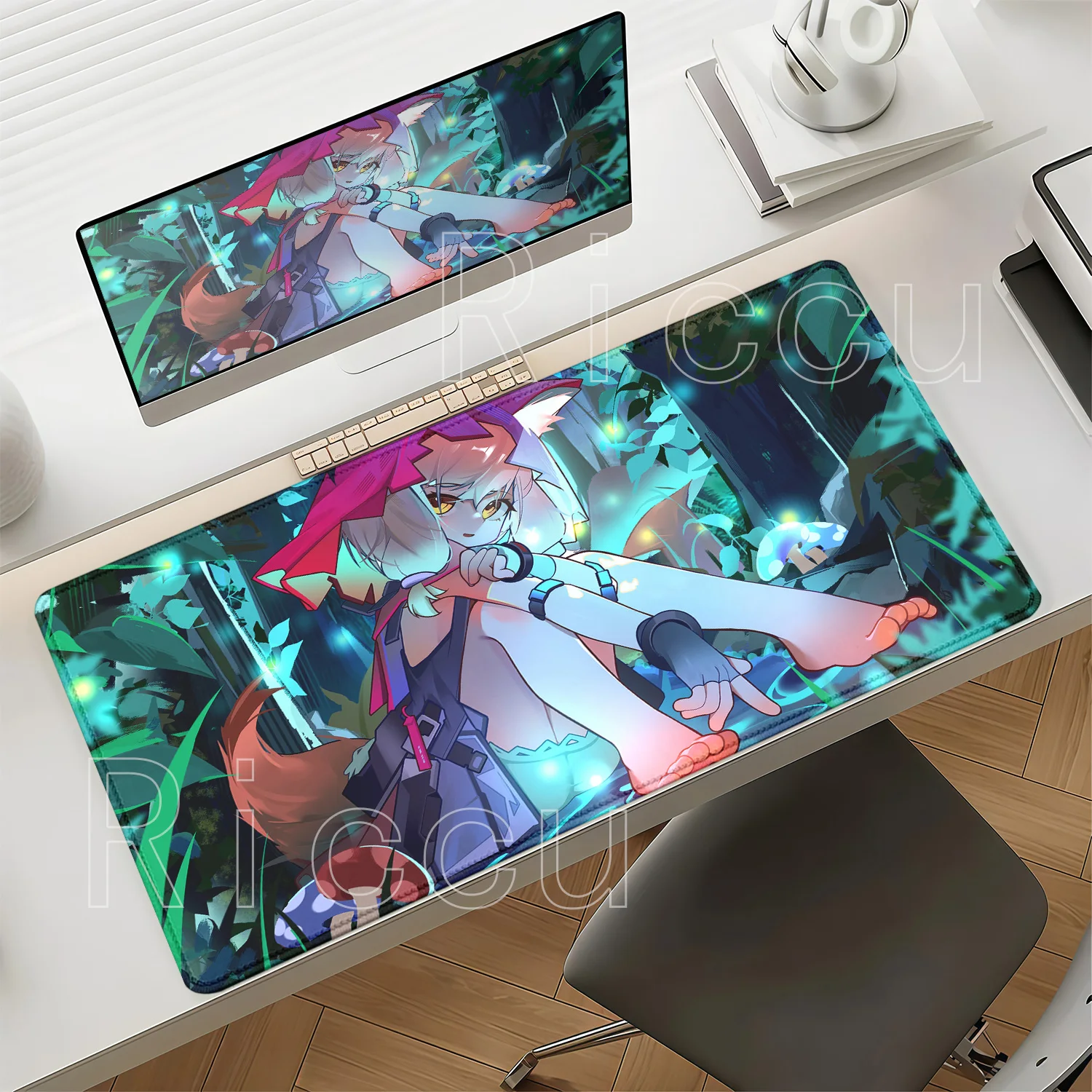 Arknights Endfield Rossi Mouse Pad Cute Anime Girl Keyboard Gaming Overlock Office Mousepad PC HD Printing Non-slip XXL Desk Mat