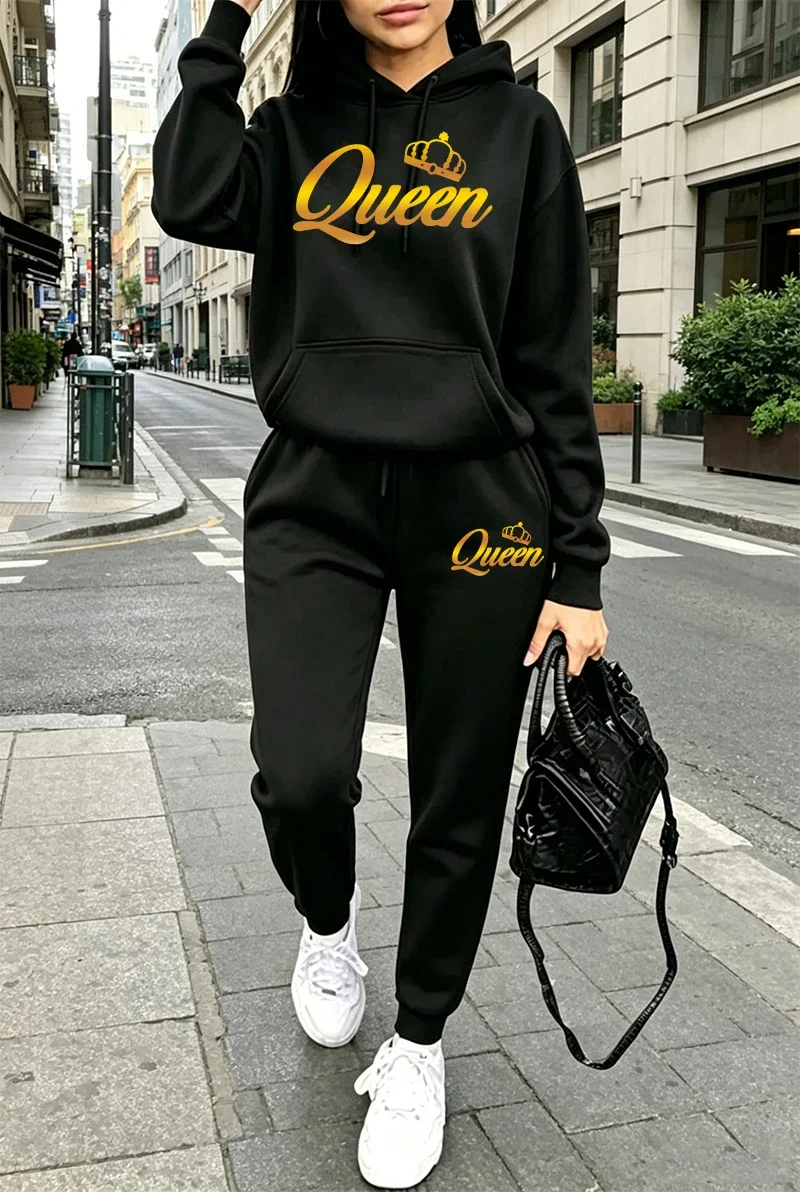 Autumn Winter Women's Tracksuit Fashion Casual Hooded Sweatshirts Outdoors Sports Jogging Clothing Hot Sales Single Hoodie Pants