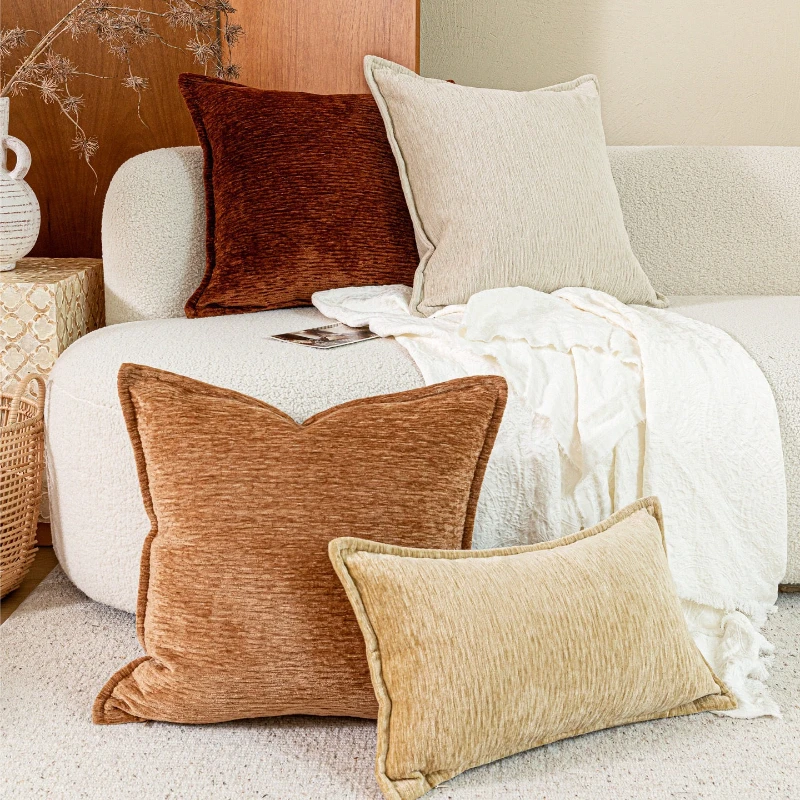30X50/50X50CM pure chenille Throw Pillow Cover Modern homestay Stamping Waist Cushion Cover Decor Home Decorative Pillowcase