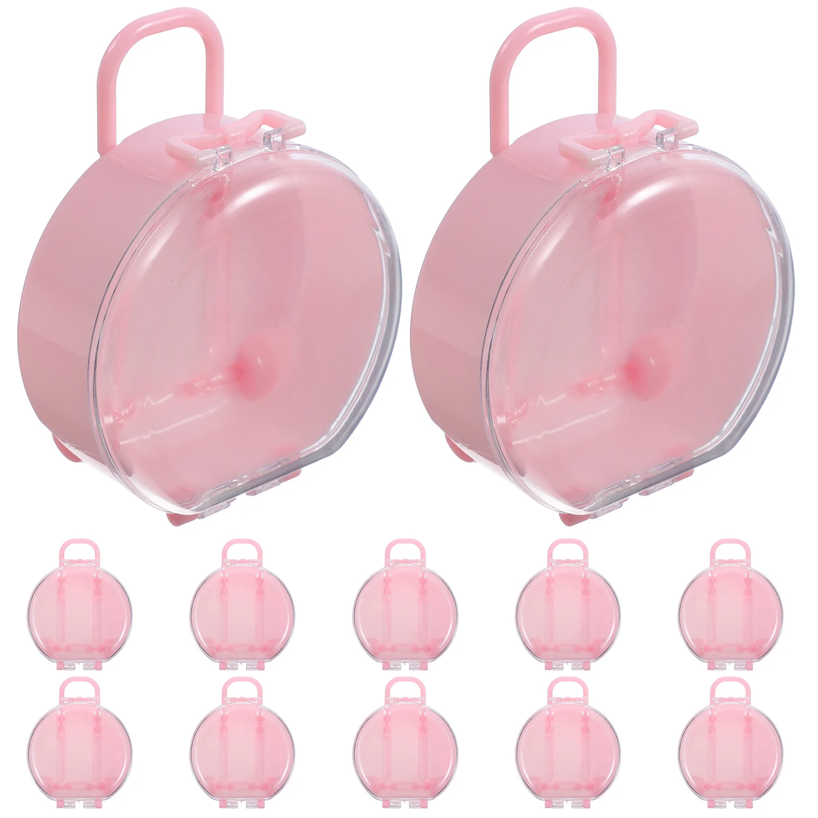 

12 pcs Mini Suitcase Candy Boxes Jewelry Storage Gift Packaging Round Small Favors Containers For Wedding Party Treats