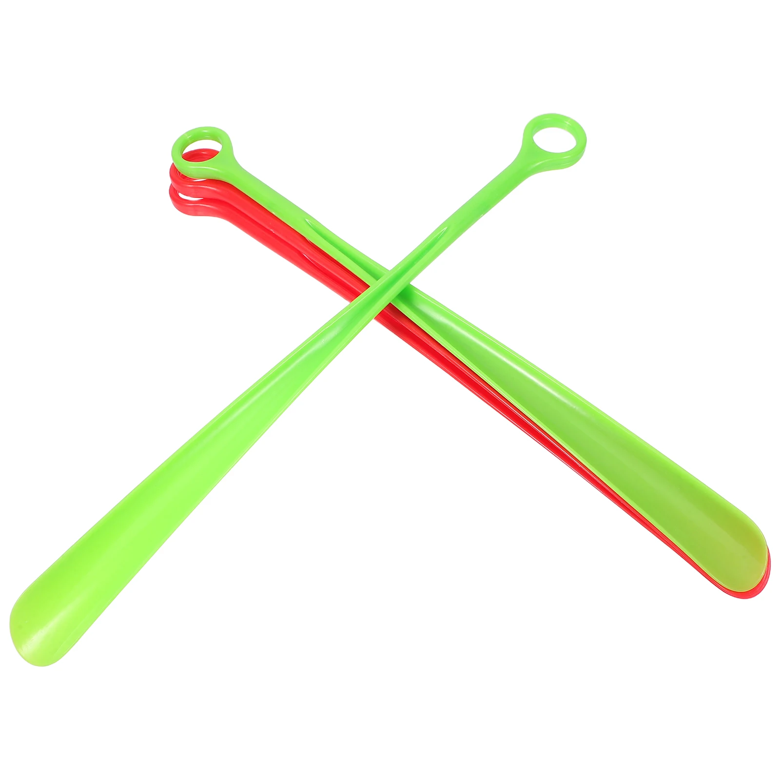 

4pcs Plastic Shoehorn Tool Long Handle Portable Random Color Durable Use Great Gift Family Aged Shoe Accessories