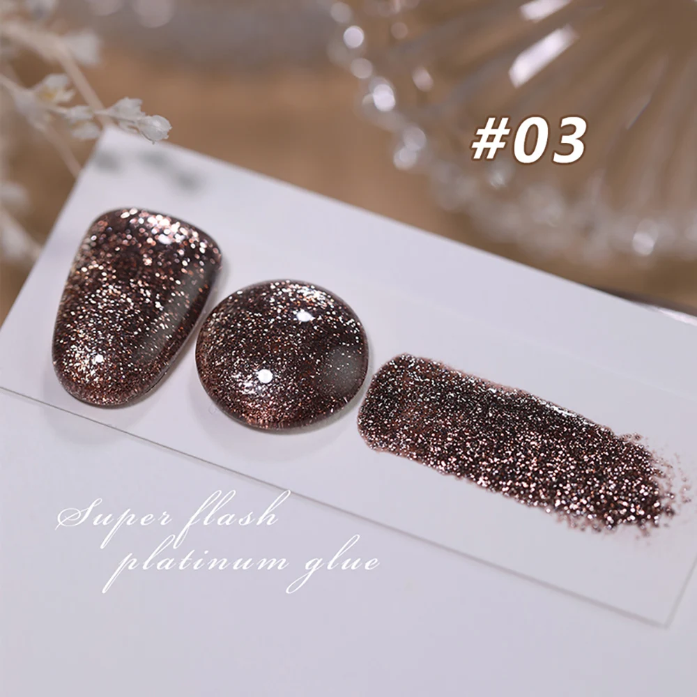Vendeeni 12 Colors Glitter Platinum Gel Nail Polish Shiny Galaxy UV LED Soak Off Gel Lacquer Line Drawing Painting Gel Varnish