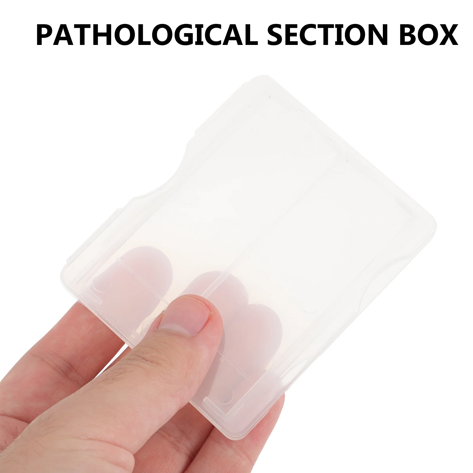 

100Pcs Microscope Premium Stackable Storage Holder for Microscope Glass Slide Protection Small Clear Box