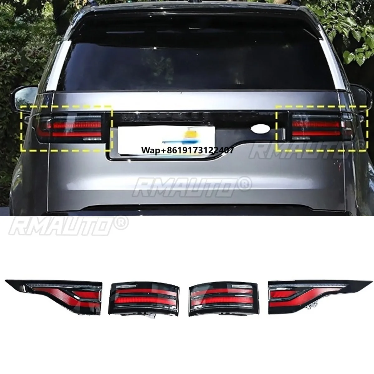 

Автомобильные задние фонари, внешний светодиодный задний фонарь в сборе, комплект задних стоп-сигналов для Discovery 5 2017-2024, автомобильные аксессуары