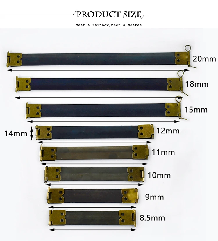 10Pcs 8.5-20cm Metal Internal Frame Flex Bracket Kiss Clasp Lock Purse Bag Closure for Sewing Handbag Craft Hardware Accessories