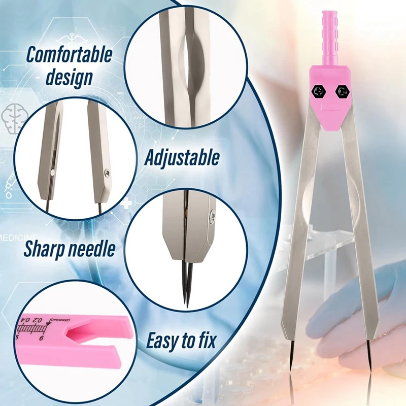 High-Precision ECG Calipers With Ruler, EKG Divider For Measuring Electrocardiographs