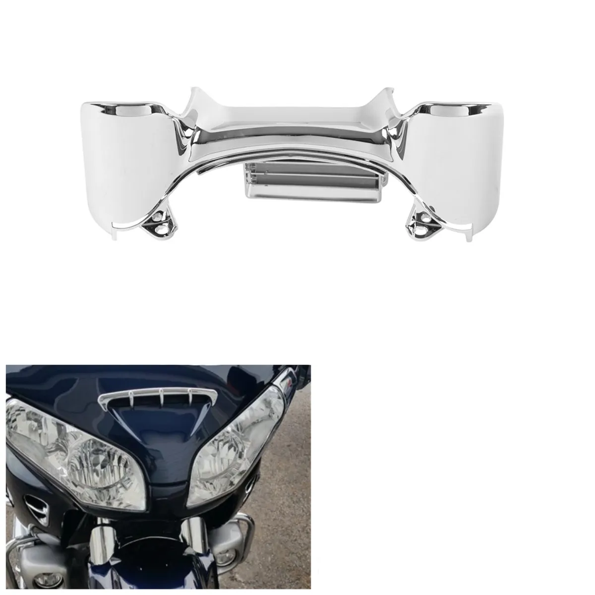 

Chrome Front Fork Fairing Trim Skirt Cover Panel For Honda Goldwing GL1800 2001-2010 GW Decoration Shield Body Guard Protector