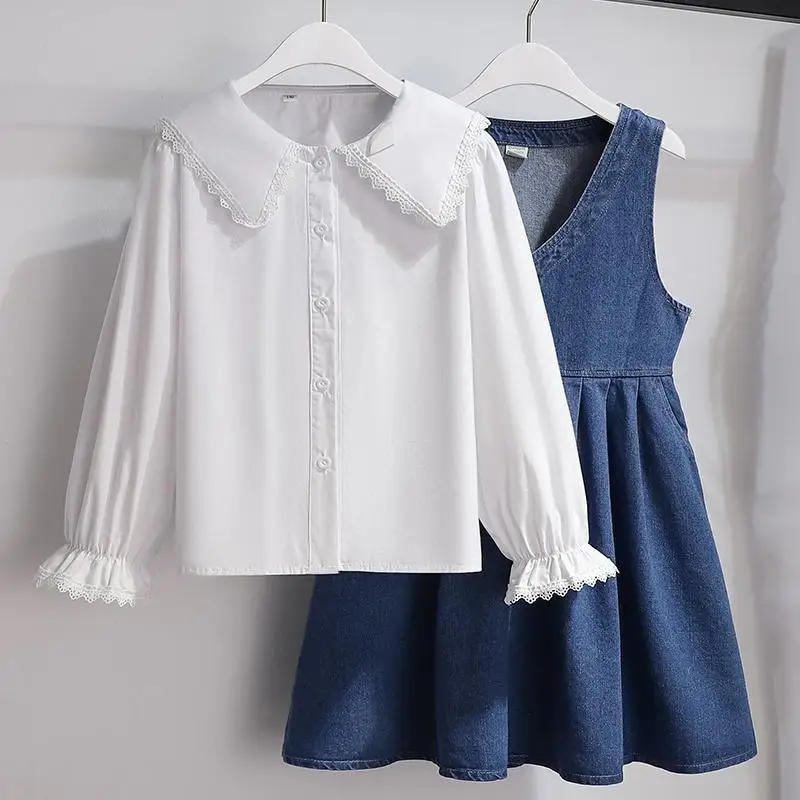 Girls Spring Summer Personality Loose Culottes Child Casual All-match Wide-leg Pants Baby Girl Wear Foreign Style Cropped Pants