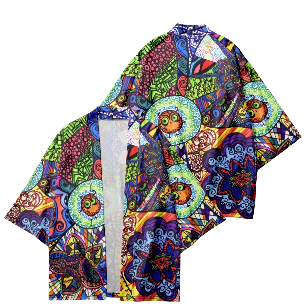 

Japanese Kimono For Men/Women Harajuku Paisley Pattern Traditional Short Sleeves Beach Shirt Summer Bathrobes Kimono Mujer