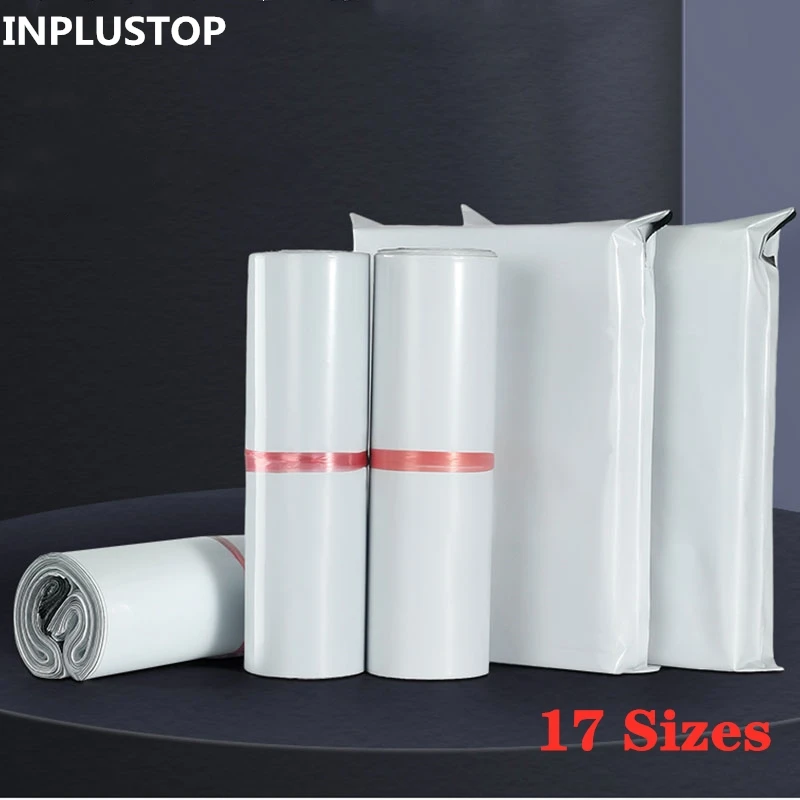 שקיות דואר אפורות לבנות חדשות מבית INPLUSTOP, שקיות דואר אטומות לאחסון, שקיות דואר לאיחסון, שקיות דואר לאיחסון, שקיות דואר לאיחסון בגדלים שונים