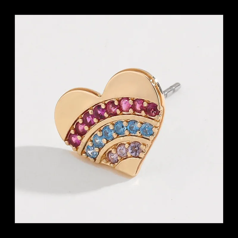 التصميم الأصلي الحب قلادة الماس الملونة مجموعة أزياء المرأة الصيف شعبية الأمازون الساخن بيع #5