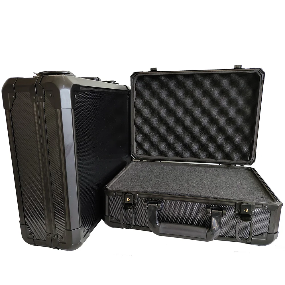 Aluminum Alloy Frame Suitcase Storage Box Colletion Case with Sponge Pad for Camera Accessories Microphone Mixer RC Drone Tools