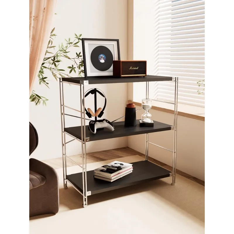 

Black Shelf Floor Combination Shelf Kitchen Simple Storage Study Multi-layer Balcony Living Room Bedroom