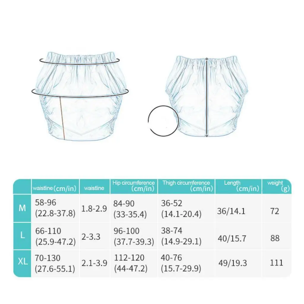 ملابس داخلية للكبار مانعة للتسرب بدون ضوضاء منخفضة للرجال والنساء سراويل تحتية قابلة لإعادة الاستخدام وقابلة للغسل لكبار السن والمعاقين #6