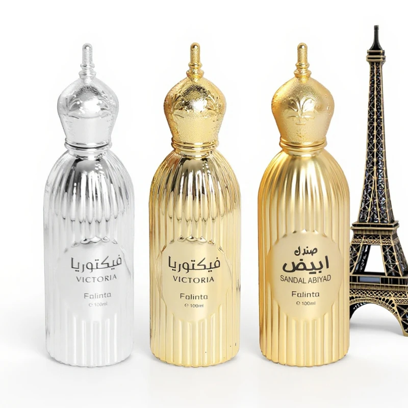 Parfum de marque arabe Rose Bergamote Ebène Mixte Woody Notes florales Parfum longue durée Unisexe Charme Date Parfum doré 100 ml