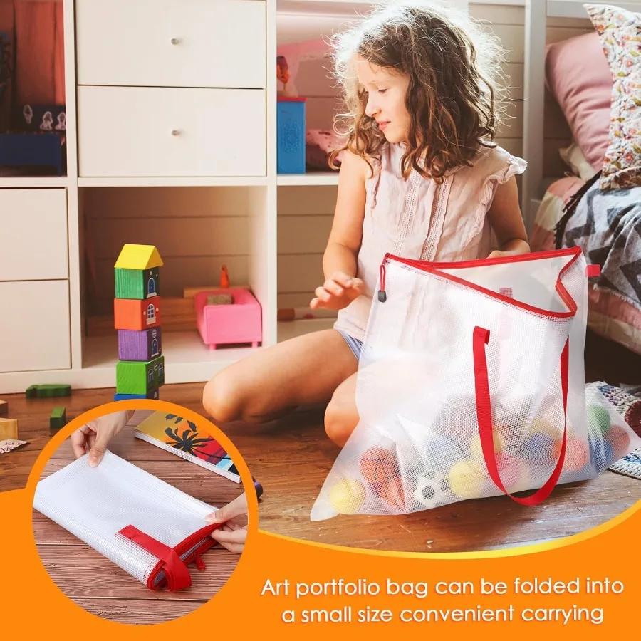 10 шт. 19x25 дюймов прозрачные белые художественные портфели с застежкой-молнией и ручкой для защиты художественных плакатов доски объявлений и