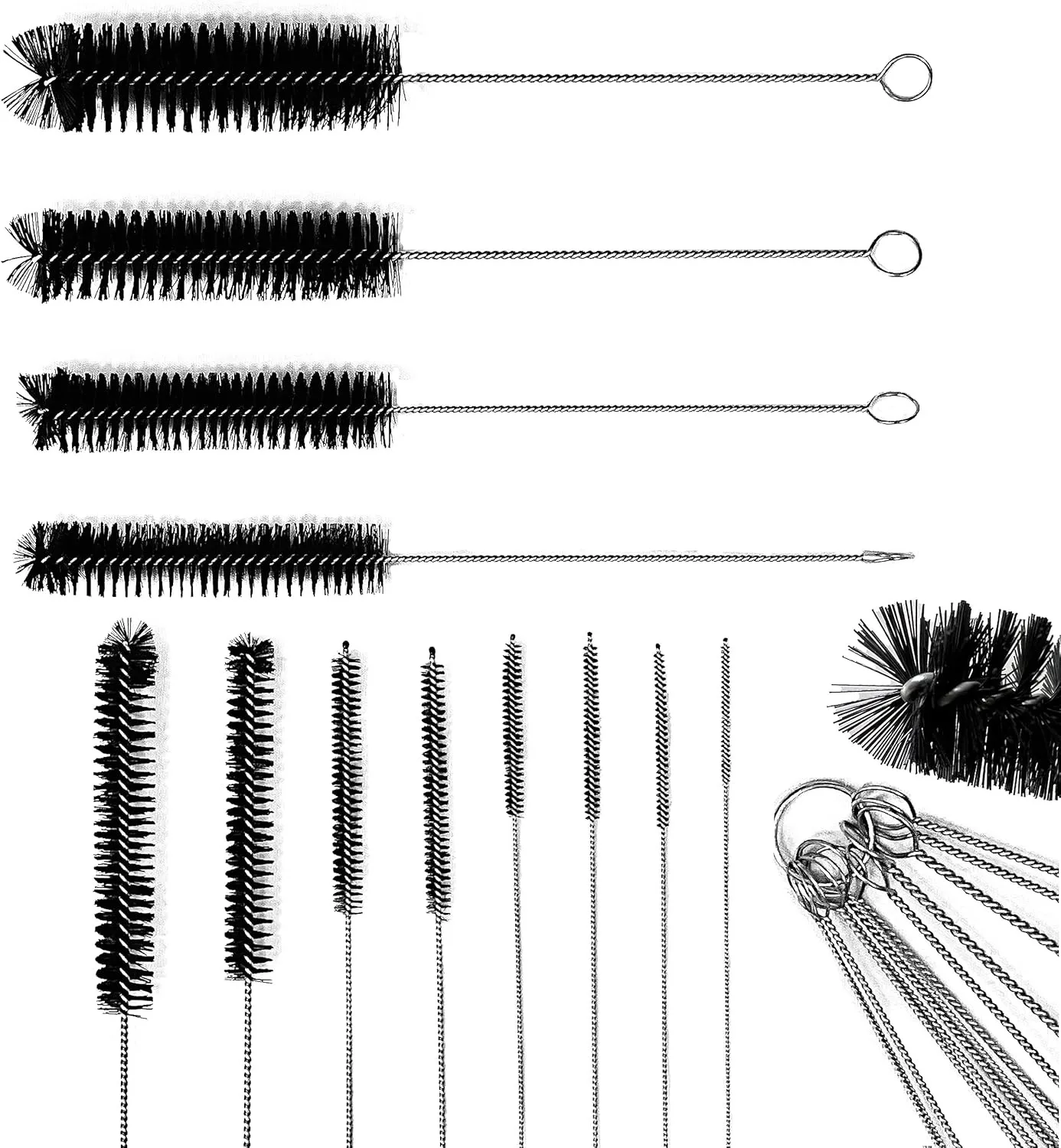 Nylon Brush Multi-Functional Tools Set Brush Spray Brush cleaning Paint Spray Guns Cleaning Drink Straws Sewing Machines Brush