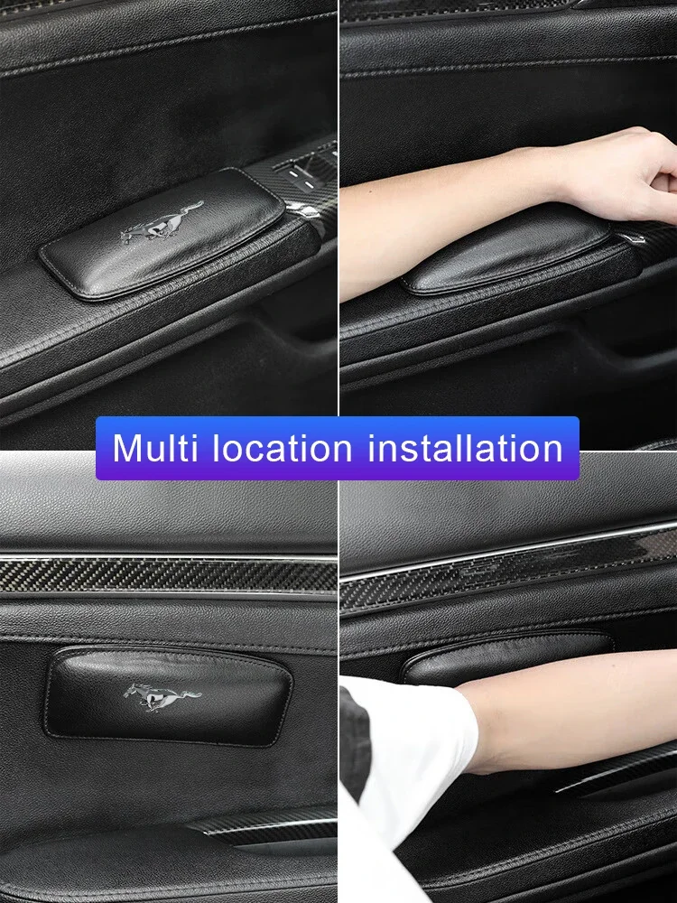 Car Pillow Car Knee Pad Auto Cushion Elastic Memory Foam Leg Pad For Ford Mustang Universal Big Size Mustang Shelby Accessories