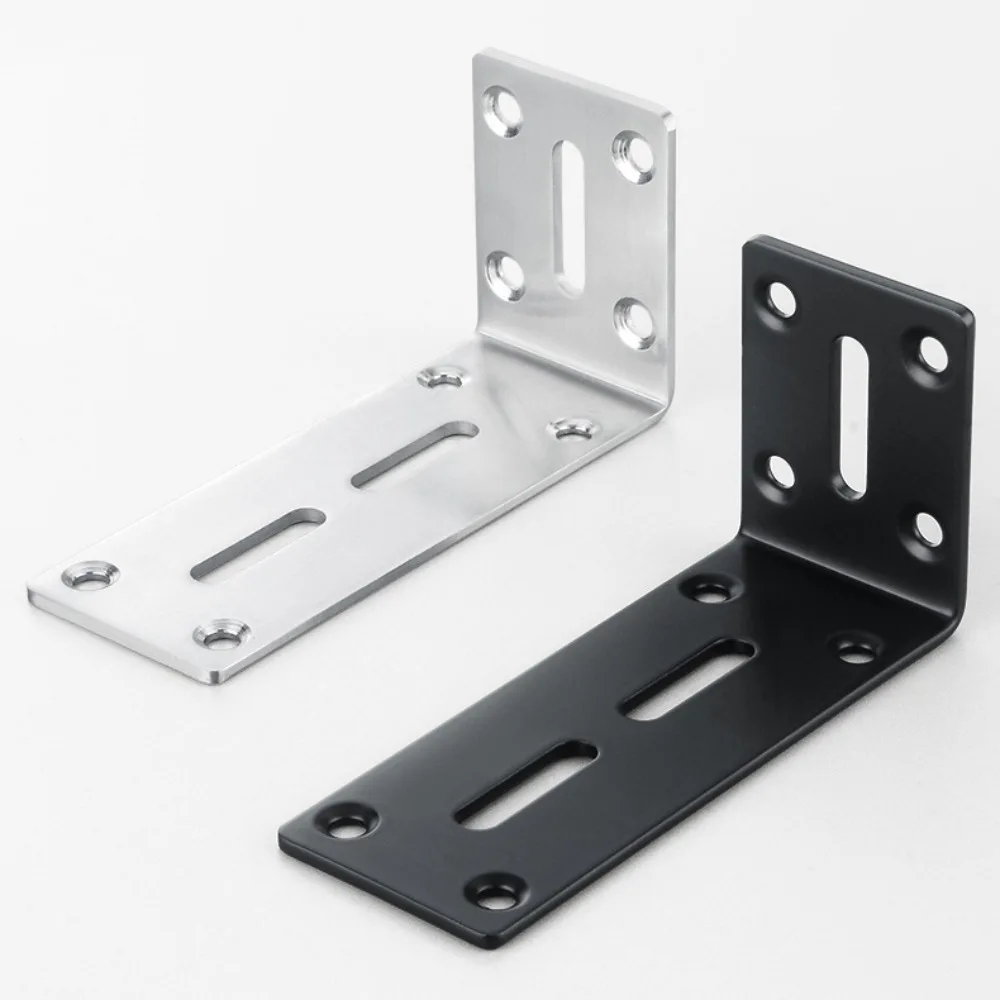 New Stainless Steel/Iron Corner Brackets Wall Mounted Space Saving Angle code Useful Durable Fixing Bracket Furniture