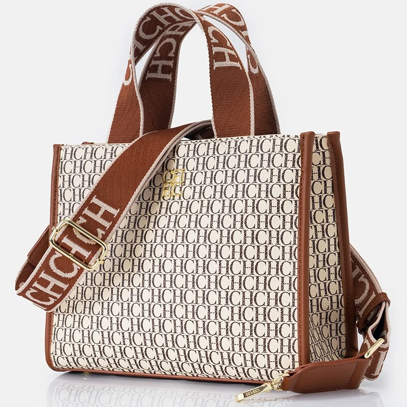 CHCH Fashion Monogram Print High Quality Metal Logo Casual Light Luxury Brand Designer 2025 New Women's Handbag bolsos mujer