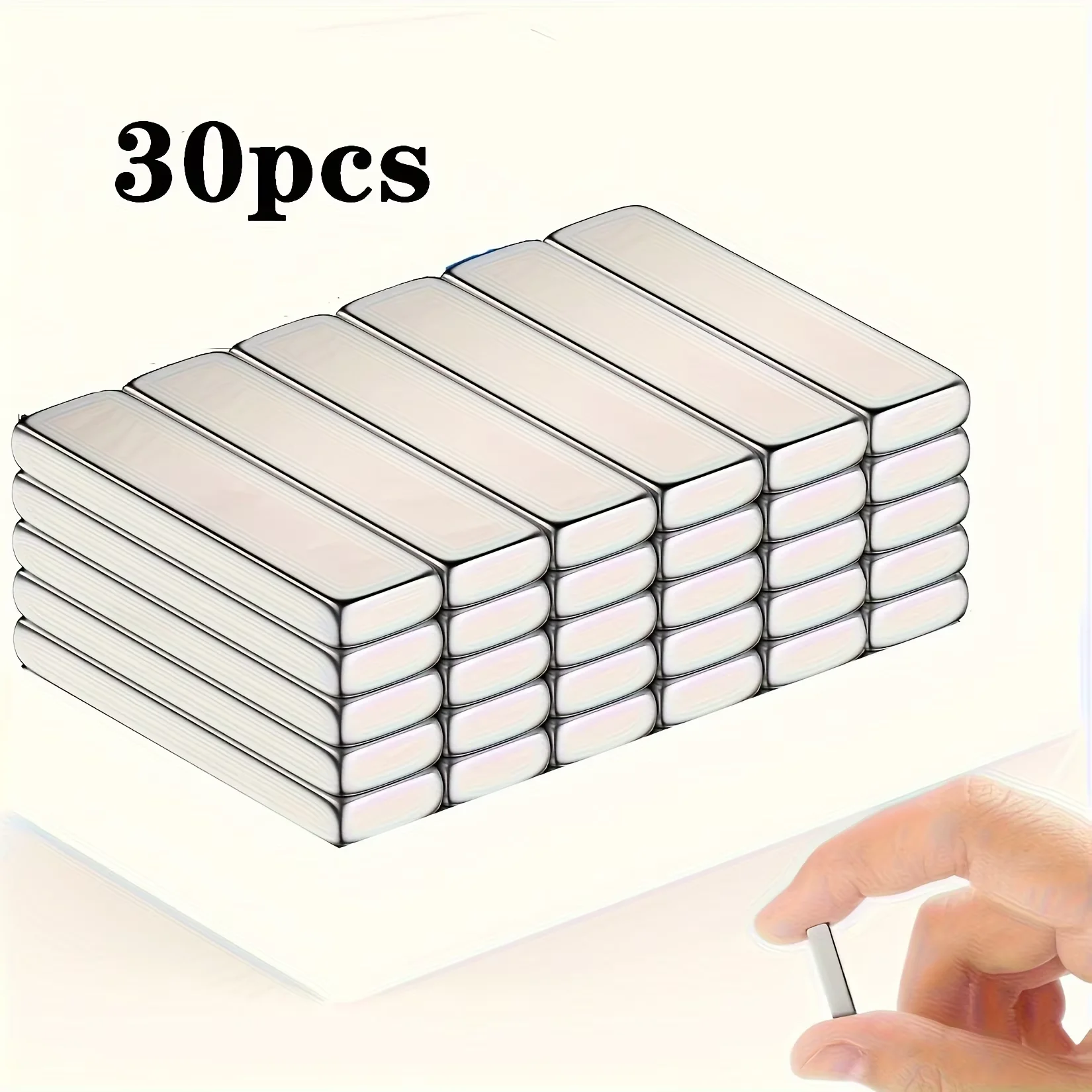 20 X 10 X 2mm rectangular magnet, long bar magnet, micro magnet. Suitable for science, tool libraries, laboratories, lockers, ar