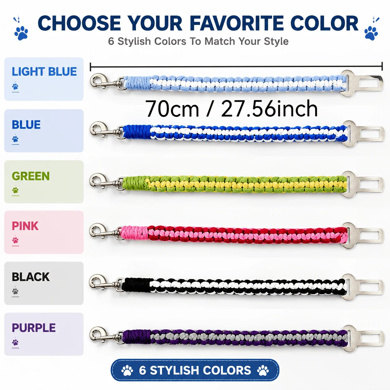 1pc Pet Car Seat Belt, Dog Travel Safety Rope, Secure Strap Buckle Attachment for Safe Pet Car Travel view 3