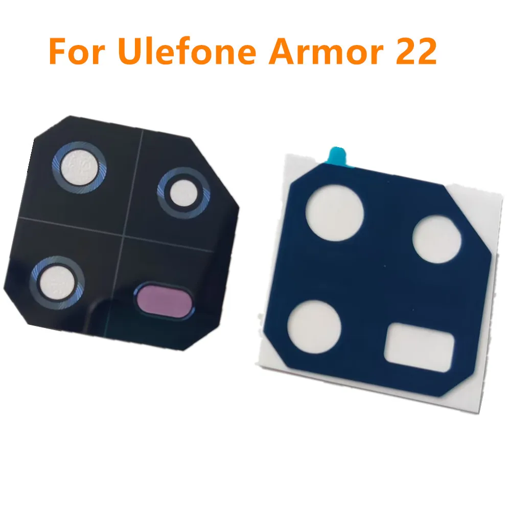 New Original Ulefone Armor 22 Phone Rear Back Camera Lens Glass Cover Spare Parts Screen Protective With Adheisive Tape