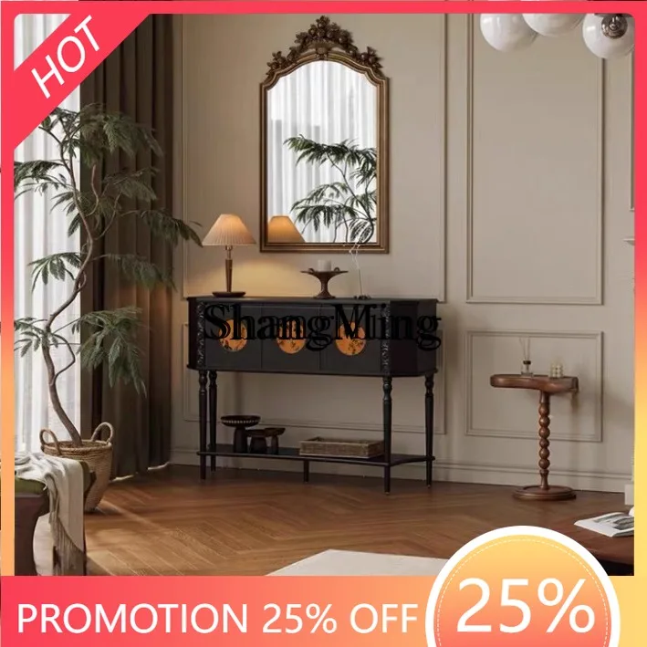 

SM wood retro entrance cabinet, living room against the wall, antique entrance table decorative cabinet