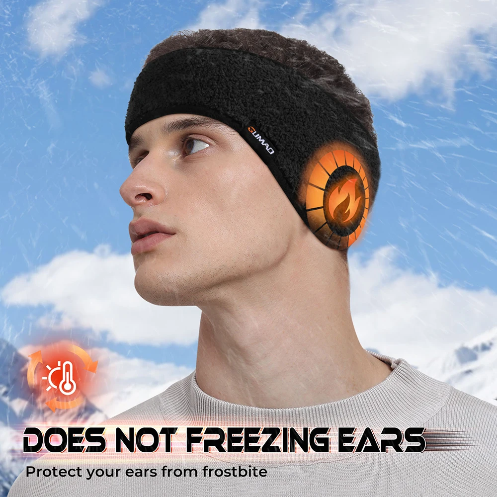 Winter Fleece Headbands Sports Sweatband Windproof Ear Warmer Cover Outdoor Ski Running Yoga Fit Soft Headwear Hair Accessories