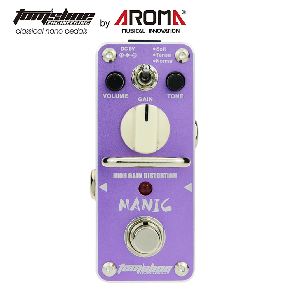 AROMA AMC-3 Guitar MANIC High Gain Distortion Effects Pedal Mini Pedal Analogue True Bypass Electric Guitar Parts Nifty Durable view 5