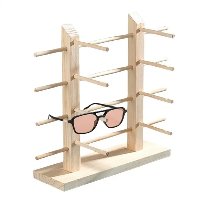 Sunglasses Stand Display Multiple Glasses Holder Wooden Glasses Display Stand Eyeglass Stand Detachable Sunglass Rack For Men