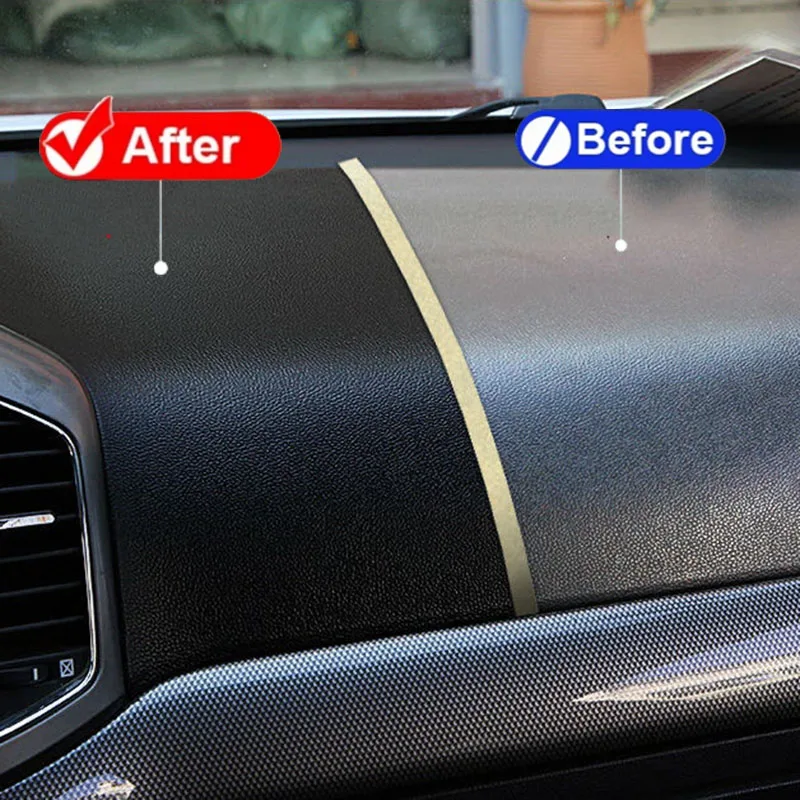 Car Interior Restorer For Plastic Leather Rubber Dashboard Trim Parts Refresh Shine Anti‑Fading Coating Agent