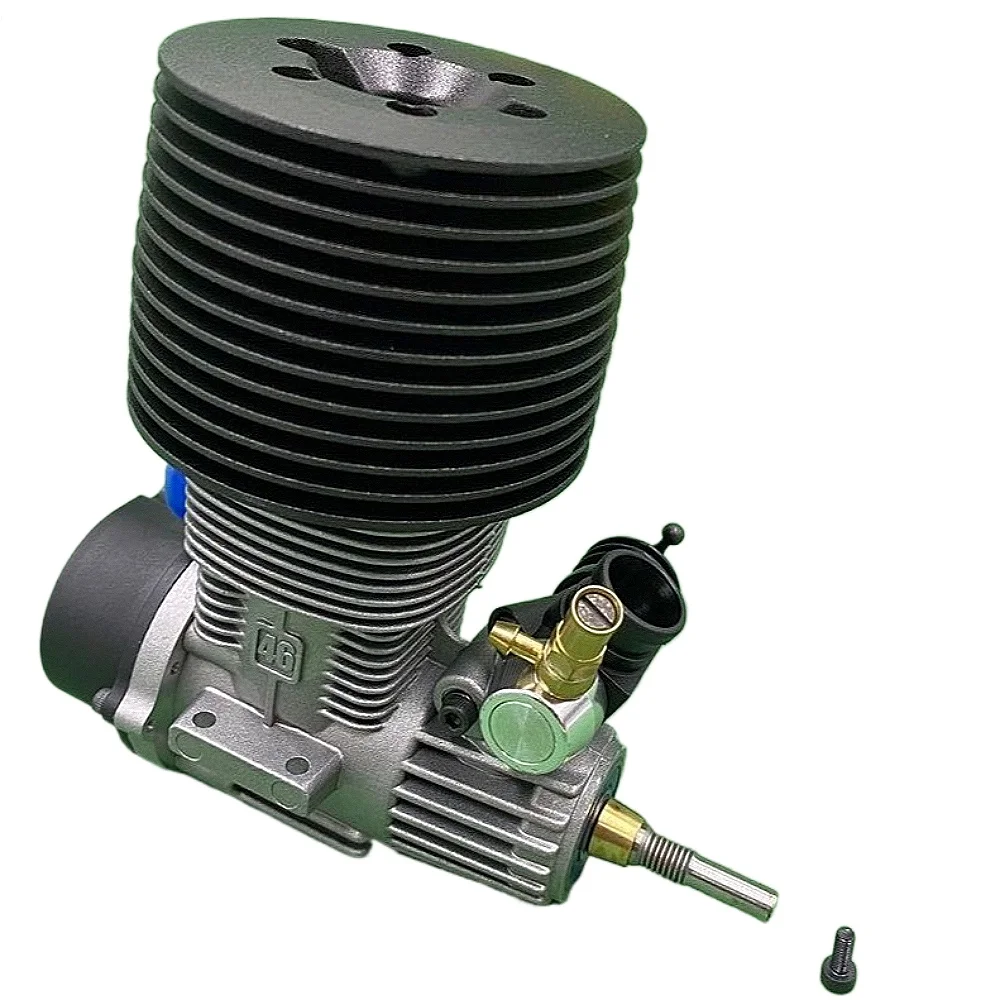 4.6-5.9cc 46 Class Methanol Engine High Torque Engine Pull-string Start 1/8 Scale Remote Control Monster Truck Engine Model Toy