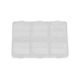 Versatile Manicure Grid Box Separate Lid ABS Nail Storage Box for Rings Nail Organizer