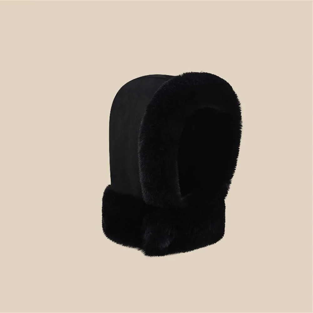 

New Thick Material Winter Beanies Hat Windproof Fleece Lined Balaclava Hat Ear Protection Brimless Ski Hat Winter