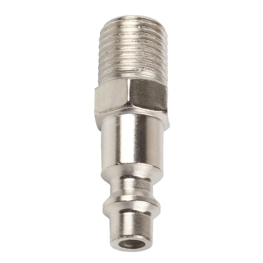 Adaptadores rápidos para moedores, rosca macho Plug, acessórios de mangueira de ar, ferro cromado, peças, 1/4"