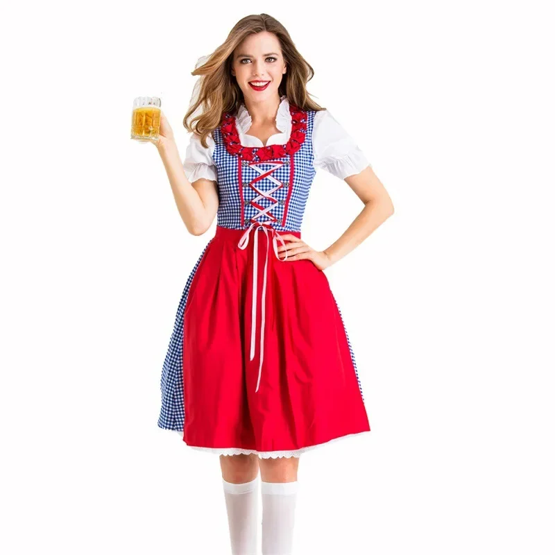 

Halloween Adult Women's German Beer Clothing Oktoberfest Clothing Bavarian Traditional Clothing Bar Uniform