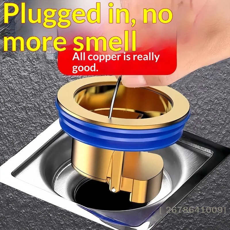 ⚑Brass Drain Plug One Way Valve Drop-in, Shower Floor Drain Backflow Preventer, Anti-Odor Shower Drain Plug, Shower Stopper