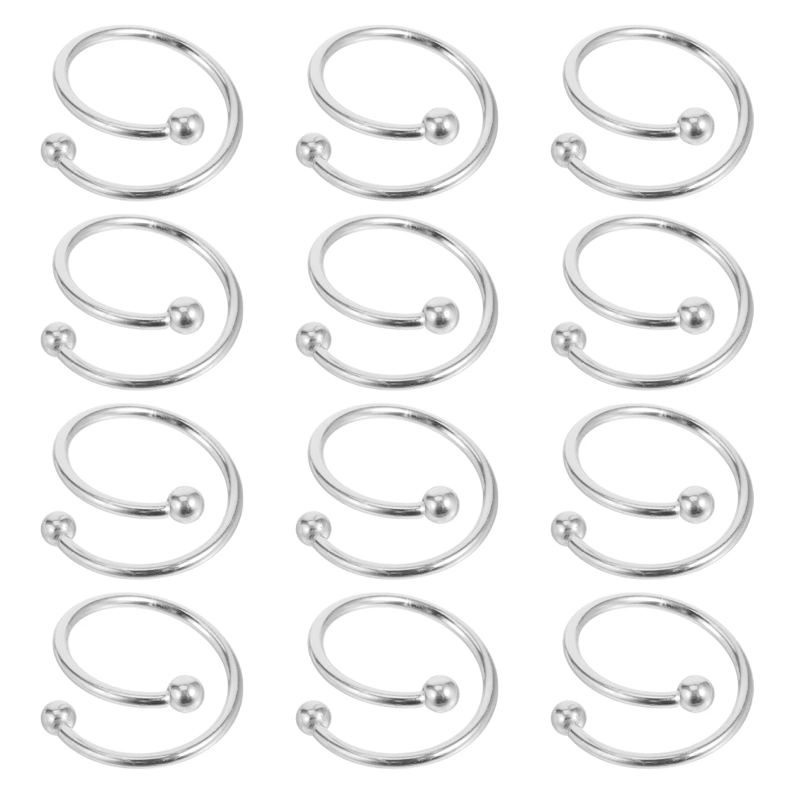 

12Pcs Metal Napkin Buckles Dual Beads Decorative Napkin Holder for Formal Dinner Wedding Table Setting