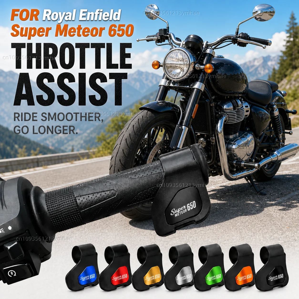 FOR Royal Enfield Super Meteor 650 2023-2026 Motorcycle Throttle Assistant Clip Labor Saver Acceleration Labor-saving Auxiliary