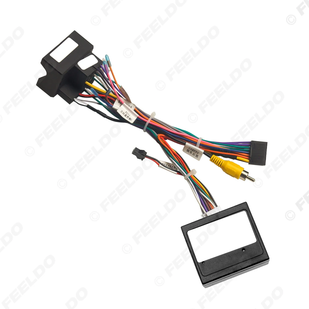 FEELDO Car 16pin Audio Wiring Harness For MG ZS/HS/GS MG6 Roewe with Panoramic Stereo Installation Wire Adapter