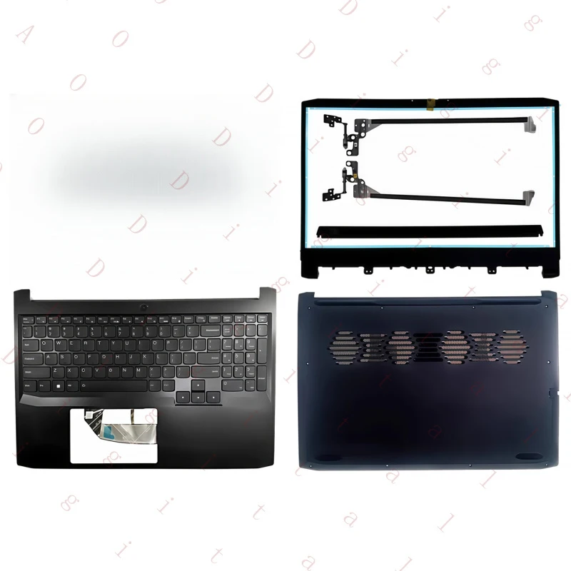 Carcasa BR para Lenovo Ideapad Gaming 3-15IHU6 3-15ACH6, Carcasa A, Carcasa B, Carcasa C, Teclado RGB Retroiluminado, Carcasa D, Cubierta de Bisagra 5CB1D04600